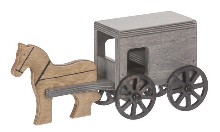 Clip Clop Toys Wooden Horse & buggy
