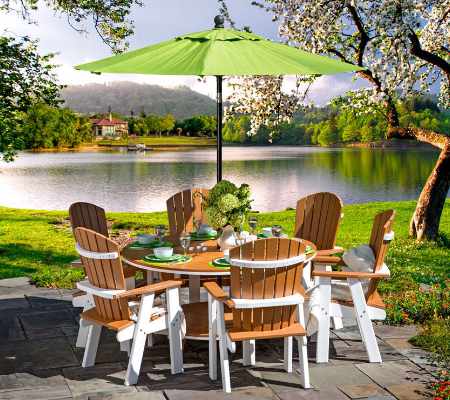 Outdoor table and chairs dining set.